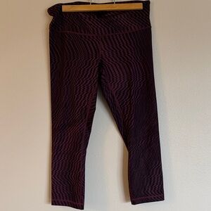 Lululemon Purple and Black Patterned Leggings